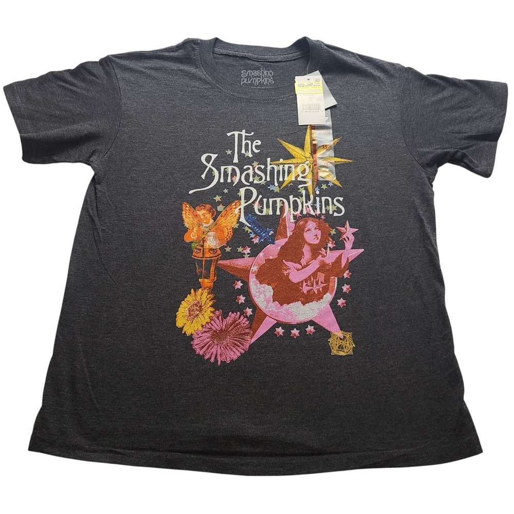 The Smashing Pumpkins Women's Graphic T-Shirt Charcoal Grey XS Short sleeve NWT